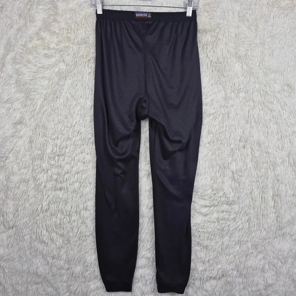 Patagonia Capilene Mens Medium Black Thermal Base Layer Pants 44292 Made in USA